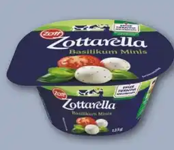 REWE Center Zott Zottarella Minis Basilikum Angebot