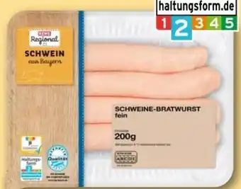REWE Center Rewe Regional Schweine-Bratwurst Angebot