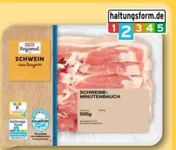 REWE Center Rewe Regional Schweine-Minutenbauch Angebot