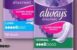 REWE Center Always Discreet Inkontinenz-Einlagen Angebot