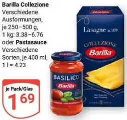 Globus Barilla Collezione oder Pastasauce Angebot