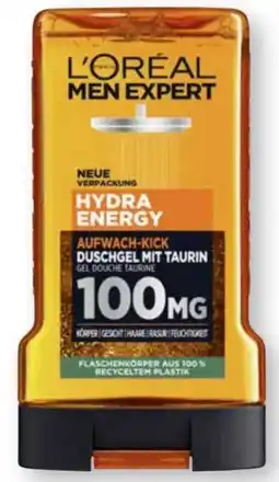 Scheck-in-Center L'Oréal Paris Men Expert Hydra Energy Taurin Duschgel Angebot