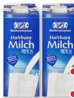 Scheck-in-Center Weihenstephan Haltbare Milch Angebot