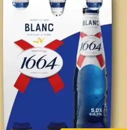 REWE Kronenbourg Brewery Bier 1664 Blanc Angebot