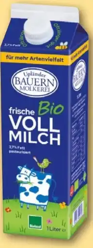 REWE Upländer Bauern Molkerei Bio Vollmilch Angebot