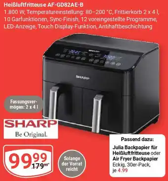 Globus SHARP Heißluftfritteuse AF-GD82AE-B Angebot