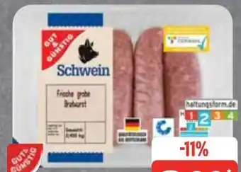 Edeka Gut & Günstig Grobe Bratwurst Angebot