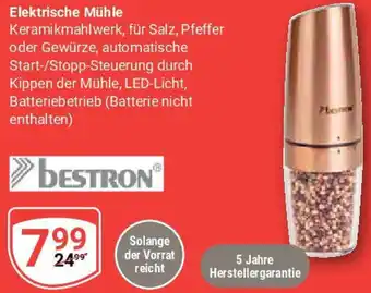 Globus Bestron Elektrische Mühle Angebot