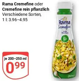Globus Rama Cremefine oder Cremefine rein pflanzlich Angebot