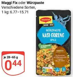 Globus Maggi Fix oder Würzpaste Angebot