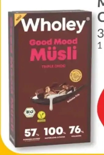 Budni Wholey Bio-Good Mood Müsli Triple Choc Angebot