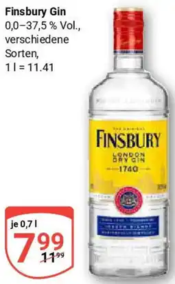 Globus Finsbury Gin Angebot