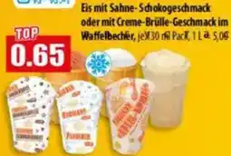 Mix Markt Eis mit Sahne-Schokogeschmack oder mit Creme-Brülle-Geschmack Angebot