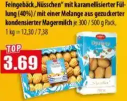 Mix Markt Feingebäck ,,Nüsschen" mit karamellisierter Füllung Angebot