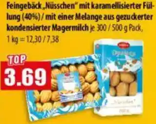 Mix Markt Feingebäck ,,Nüsschen" mit karamellisierter Füllung Angebot