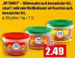 Mix Markt MY FAMILY - Möhrensalat nach koreanischer Art Angebot