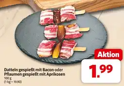 Markant Datteln gespießt mit bacon Angebot