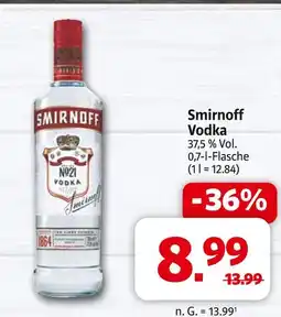 Markant Smirnoff vodka Angebot