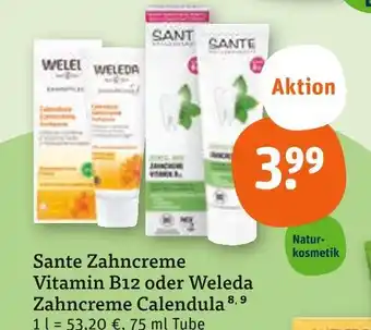 tegut Sante zahncreme vitamin b12 Angebot
