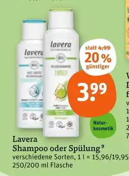 tegut Lavera shampoo Angebot