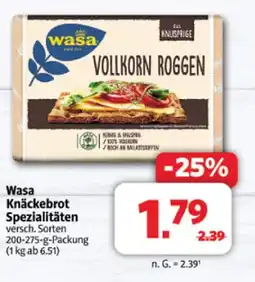 Markant Wasa knäckebrot spezialitäten Angebot