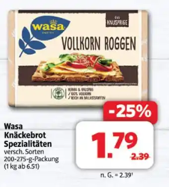Markant Wasa knäckebrot spezialitäten Angebot