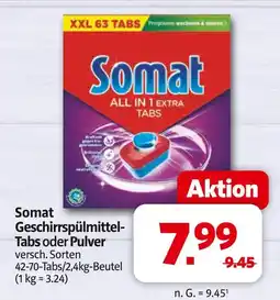 Markant Somat geschirrspülmittel-tabs oder pulver Angebot