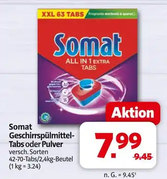 Markant Somat geschirrspülmittel-tabs oder pulver Angebot