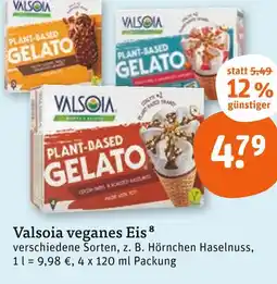 tegut Valsoia plant-based gelato cocoa snack & roasted hazelnut Angebot