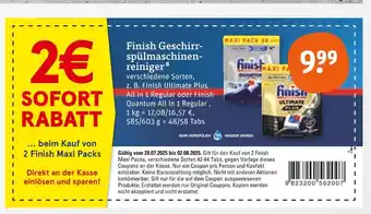 tegut Finish finish ultimate plus all in 1 regular Angebot