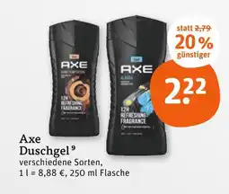 tegut Axe duschgel dark temptation Angebot