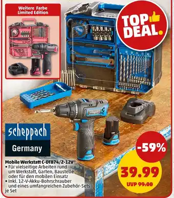 PENNY Scheppach mobile werkstatt c-dtb74/2-12v Angebot