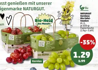 PENNY Naturgut kernlose bio-tafeltrauben Angebot