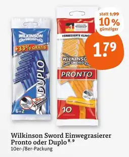 tegut Wilkinson sword einwegrasierer pronto Angebot