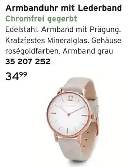 Tchibo Armbanduhr mit lederband Angebot