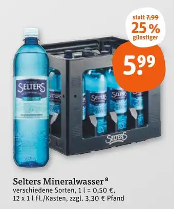 tegut Selters mineralwasser Angebot