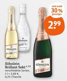 tegut Söhnlein brillant sekt halbtrocken Angebot