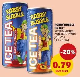 PENNY Robby bubble pfand,ice tea bubble cherry Angebot