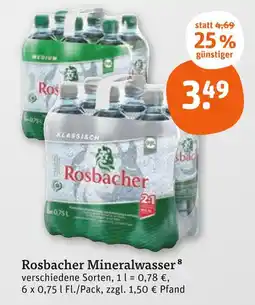 tegut Rosbacher mineralwasser Angebot