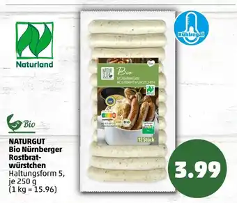 PENNY Naturgut bio nürnberger rostbratwürstchen Angebot