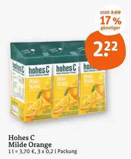 tegut Hohes c milde orange Angebot
