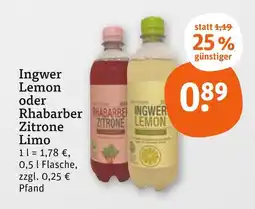 tegut Ingwer lemon limo Angebot