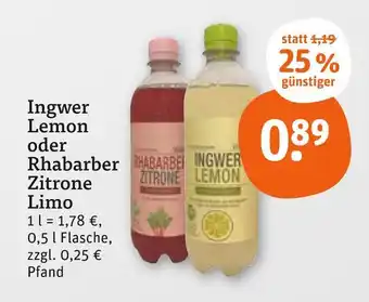 tegut Ingwer lemon limo Angebot