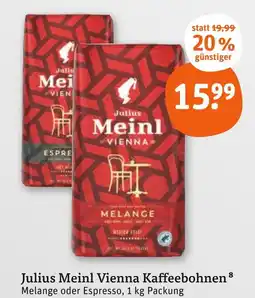 tegut Julius meinl vienna melange kaffeebohnen Angebot
