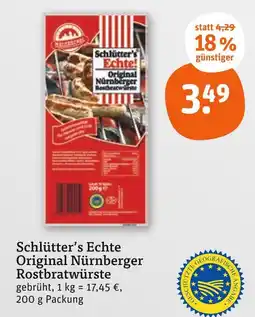 tegut Schlüter's echte original nürnberger rostbratwürste Angebot