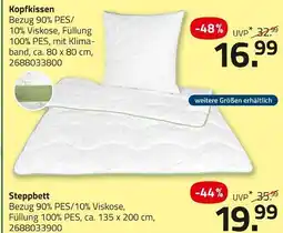 ROLLER Kopfkissen oder steppbett Angebot
