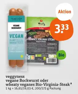 tegut Veggyness vegane bockwurst Angebot