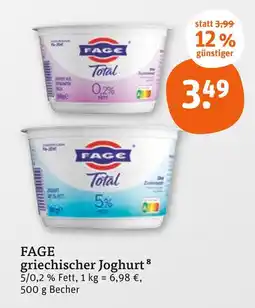 tegut Fage total 0,2% fett griechischer joghurt Angebot