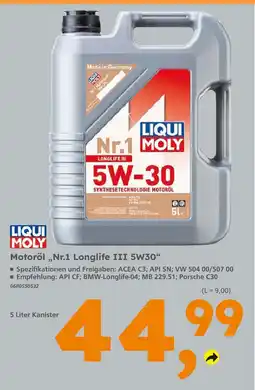 Globus Baumarkt Liqui moly motoröl nr.1 longlife iii 5w30 Angebot