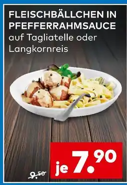 porta Fleischbällchen in pfefferrahmsauce auf tagliatelle Angebot